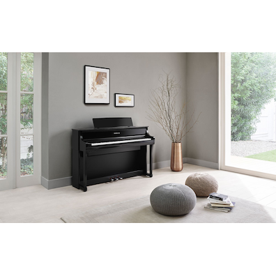 Yamaha Clavinova CLP-875 (Polished Ebony) in the living room