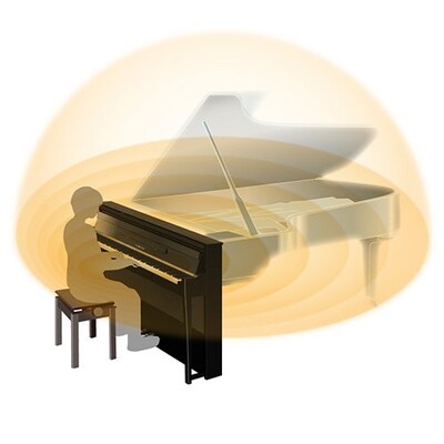 3. Sistema de sonido recientemente rediseñado que produce un sonido de piano de cola más realista
