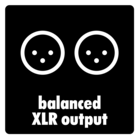 Salidas XLR balanceadas para un sonido en vivo claro y confiable.