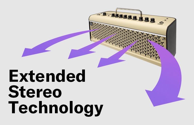 A pesar de su tamaño compacto, este amplificador ofrece un sonido estéreo amplio que utiliza la aclamada tecnología de audio de sobremesa de Yamaha.
