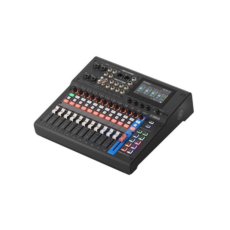 Consola de mezcla digital de 18 canales con interfaz de video Yamaha MGX12V B (Negro)