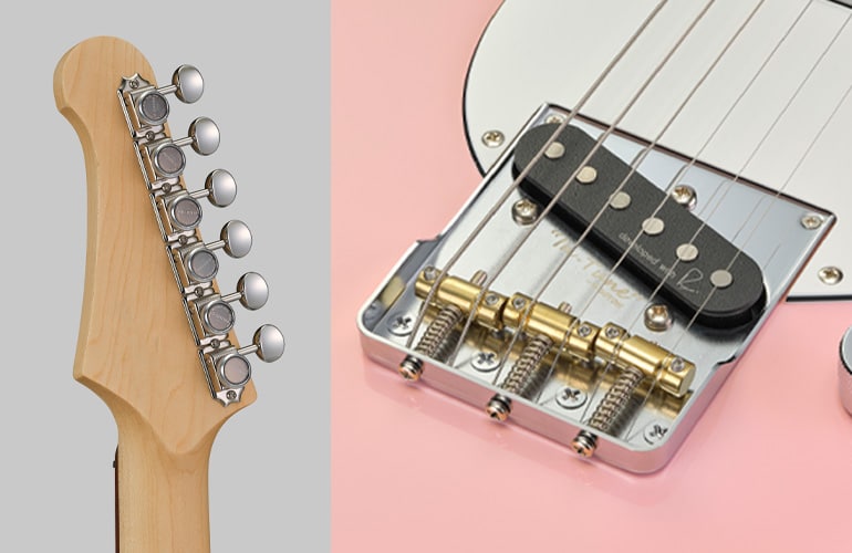 Foto en primer plano de los herrajes de la Pacifica SC Standard Plus