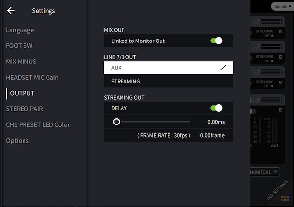 Delay de salida de streaming (transmisión) para sincronización de voz (Lip-sync).