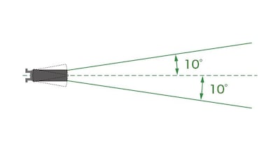 ¿Cuál es el rango de movimiento de la CS-800 cuando está sujeto al soporte de montaje de pared?
