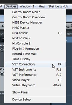 Configuración de E/S de audio (para el software Cubase)