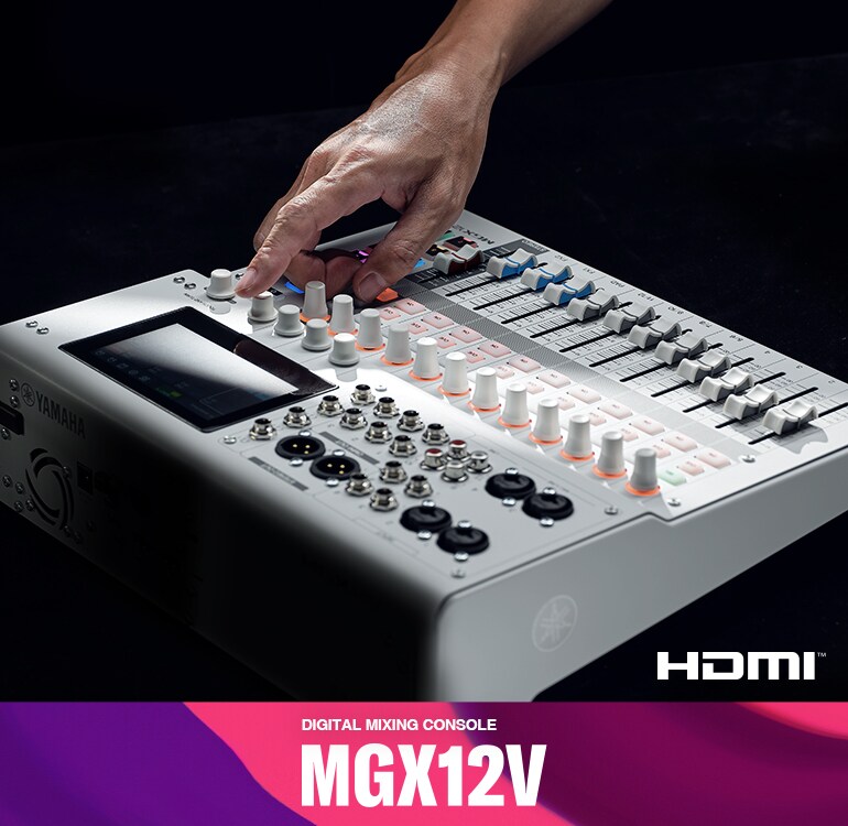Consola de mezcla digital de 18 canales con interfaz de video Yamaha MGX12V