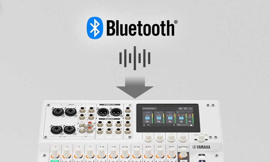 Yamaha MGX12V: Práctica entrada de audio Bluetooth