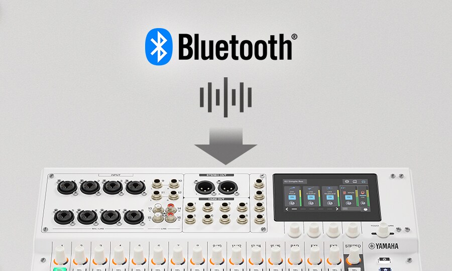 Yamaha MGX16V: Práctica entrada de audio Bluetooth