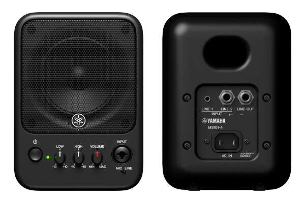 Yamaha Powered Monitor Speaker MS101-4: front and rear
