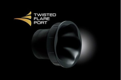 La tecnología Twisted Flare Port™ permite obtener frecuencias bajas claras.
