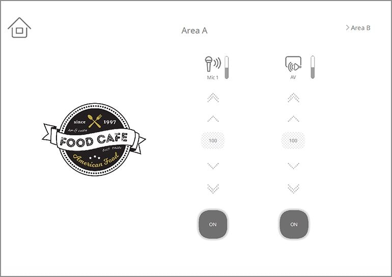 Yamaha ProVisionaire Control/Touch: Application Example: Restaurant