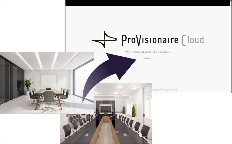 Ilustración que muestra la función "Carga una foto de la sala"