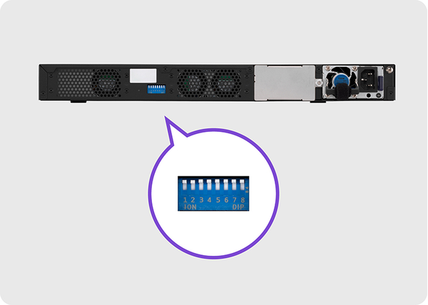 Configuración sin PC mediante interruptores DIP