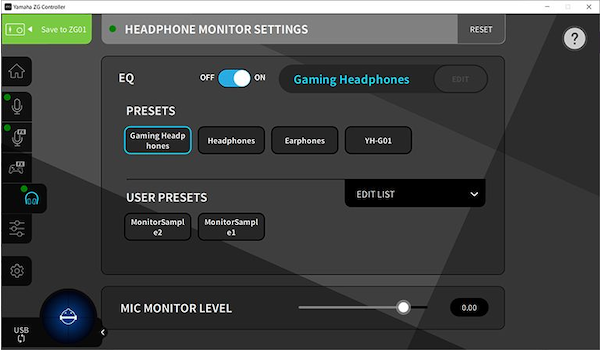 HEADPHONE MONITOR SETTINGS (ajustes del monitor de auriculares)